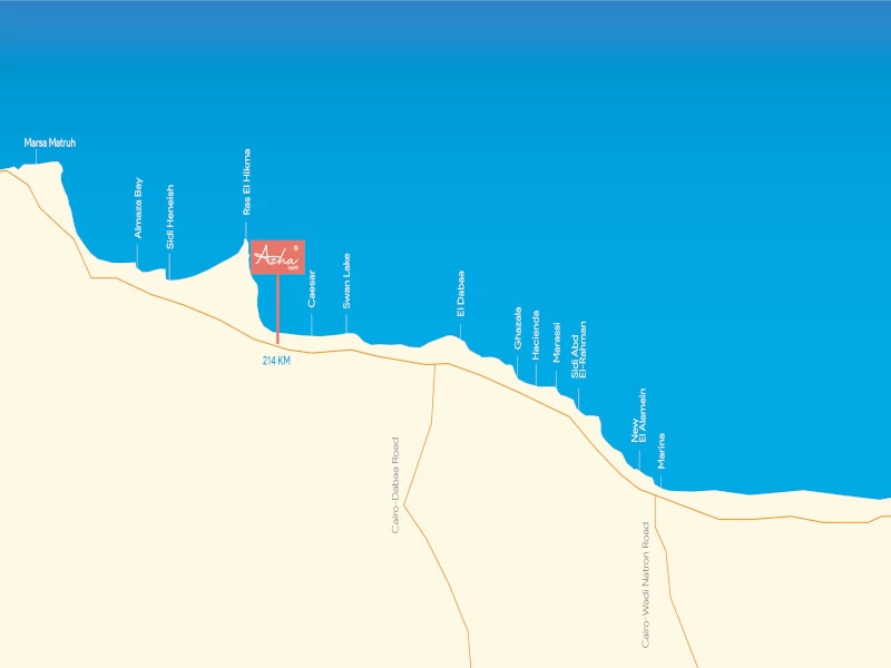location of azha north coast ras el hikma